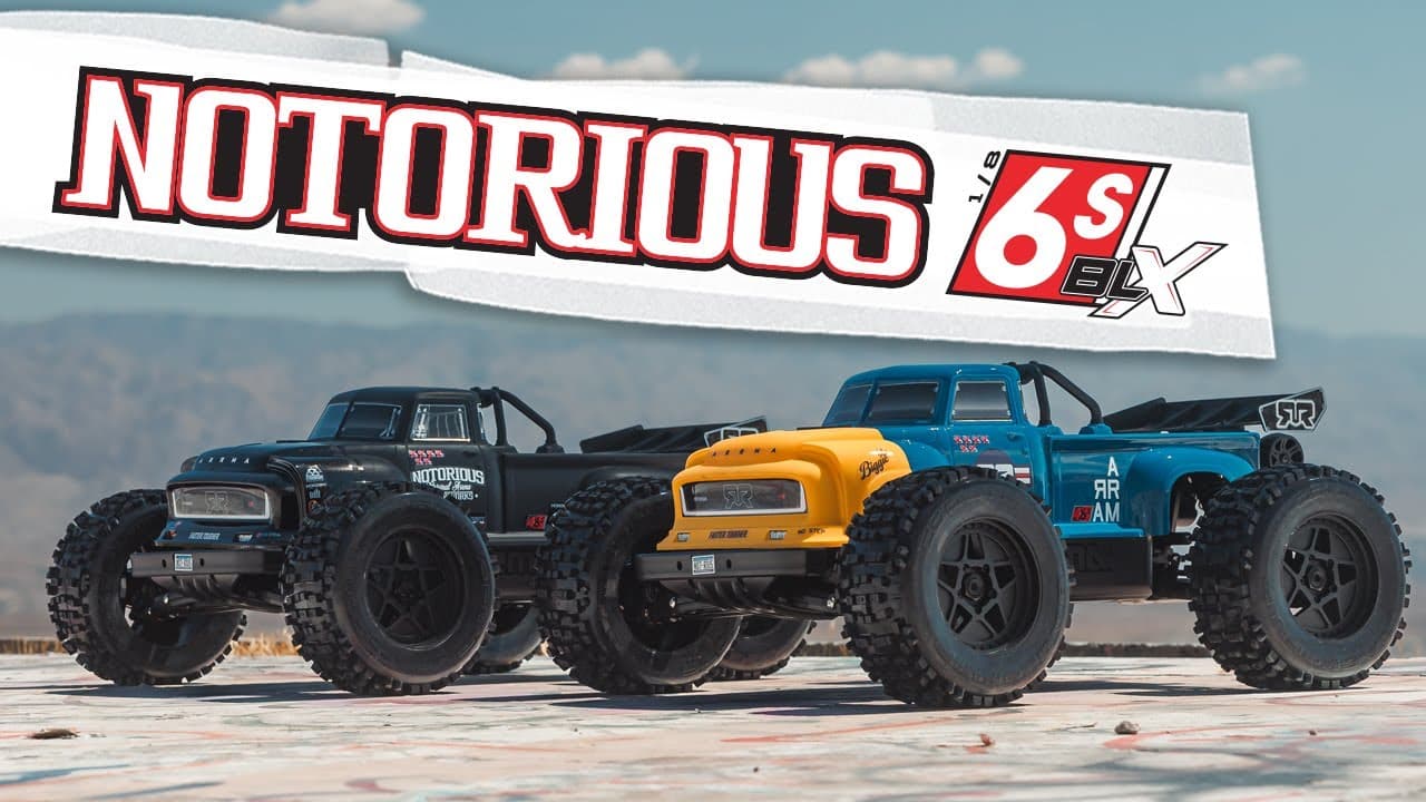 Arrma Notorious 6S BLX — 1/8 scale 4WD RC monster truck (60 mph) — video