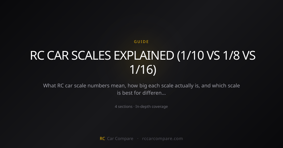 RC Car Scales Explained (1/10 vs 1/8 vs 1/16) | RC Car Compare